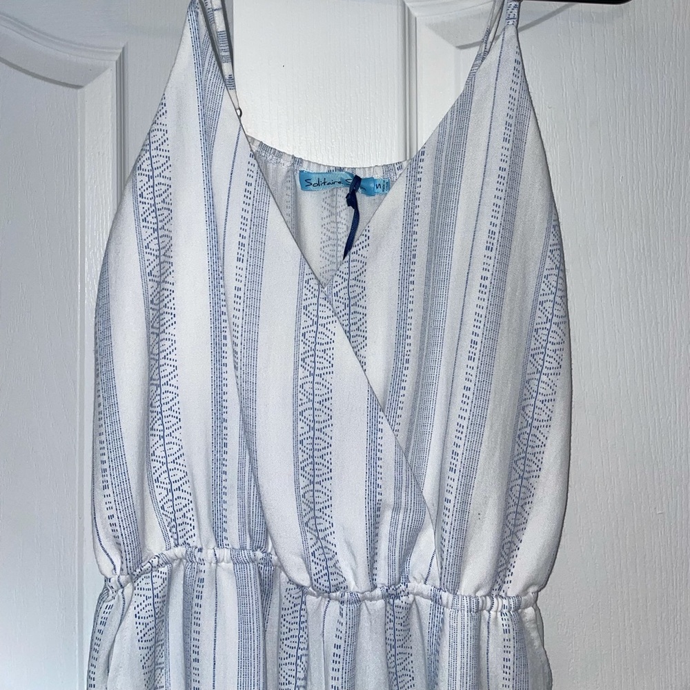 White & Blue Jumpsuit